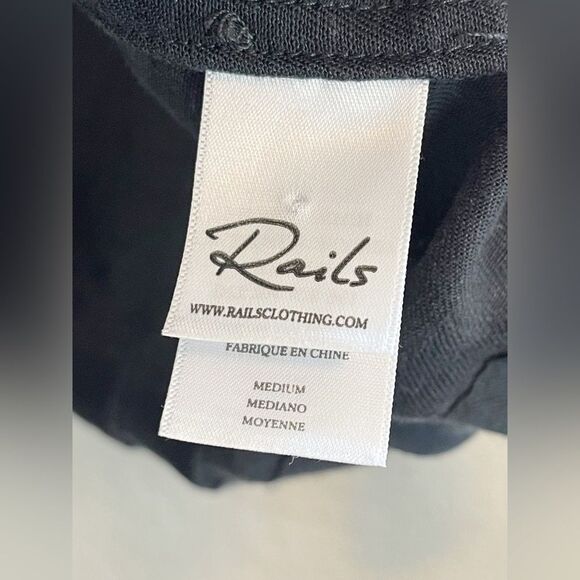 Rails Collins bomber jacket linen blend with floral patch embroidery. medium - Picture 7 of 10